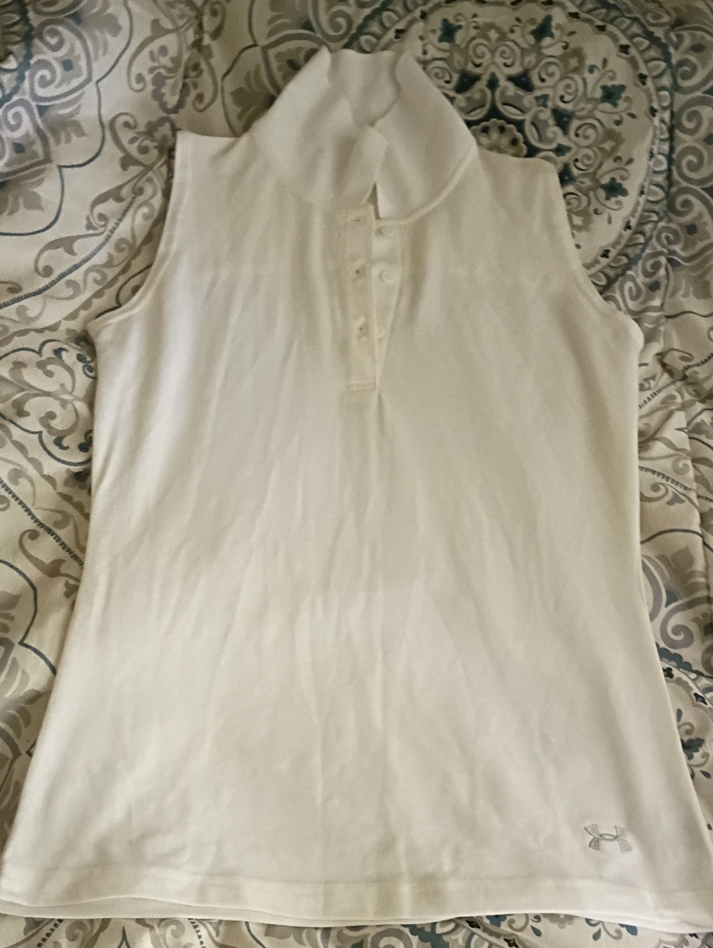 Under Armour Women’s White Sleeveless Polo Tank Top